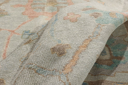 12 x 15 Modern Pastel Turkish Oushak Rug 54032