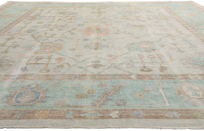 12 x 15 Modern Pastel Turkish Oushak Rug 54032