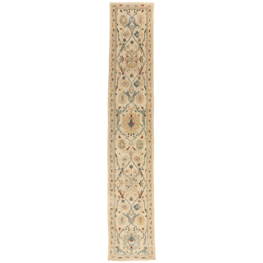 3 x 16 Beige Organic Modern Persian Sultanabad Rug 60705