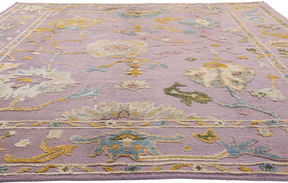9 x 12 Lavender Modern Oushak High-Low Rug 30555