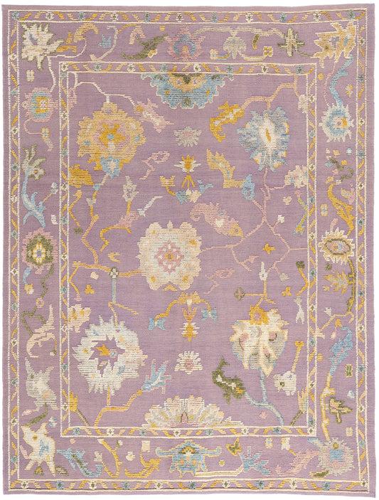 9 x 12 Lavender Modern Oushak High-Low Rug 30555