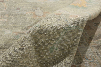 9 x 12 Light Green Modern Turkish Oushak Rug 53407