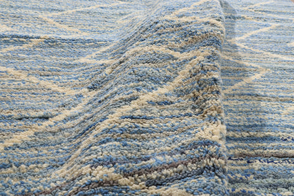 10 x 14 - Blue Pakistani Moroccan Rug - 80642