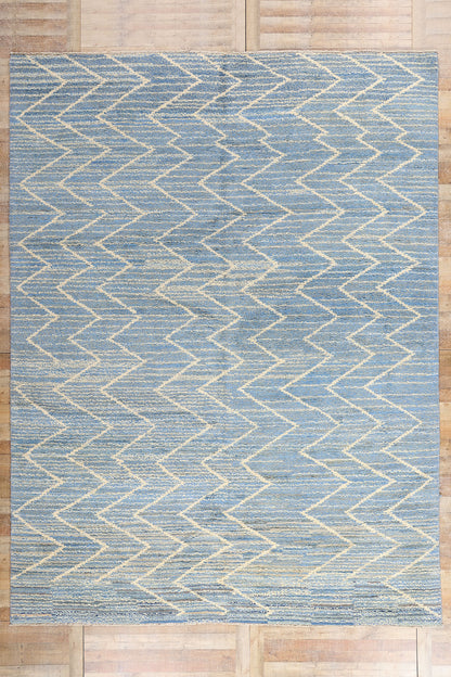 10 x 14 - Blue Pakistani Moroccan Rug - 80642