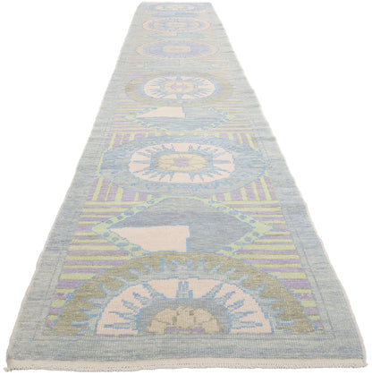 3 x 19 Modern Sunburst Turkish Oushak Rug 53971
