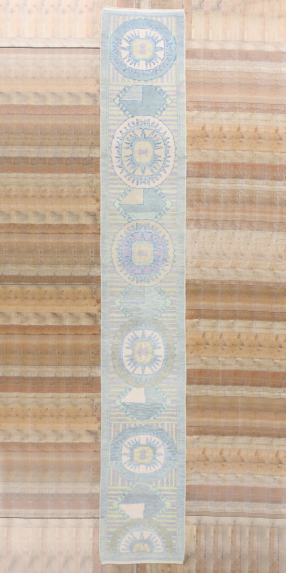 3 x 19 Modern Sunburst Turkish Oushak Rug 53971