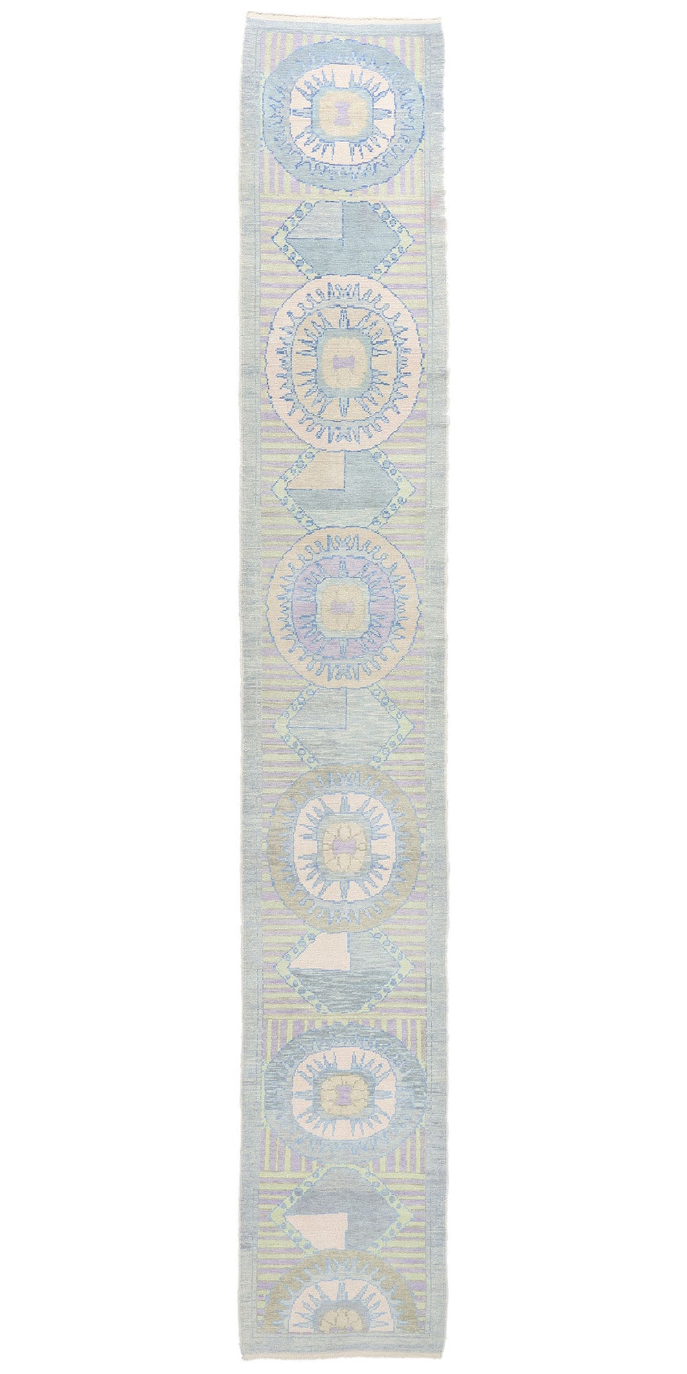 3 x 19 Modern Sunburst Turkish Oushak Rug 53971