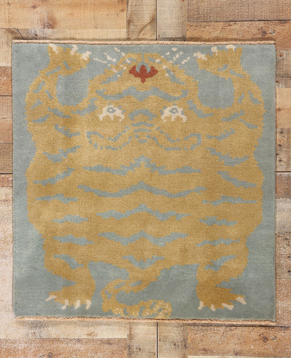 3 x 3 Modern Celestial Tibetan Tiger Rug 31333