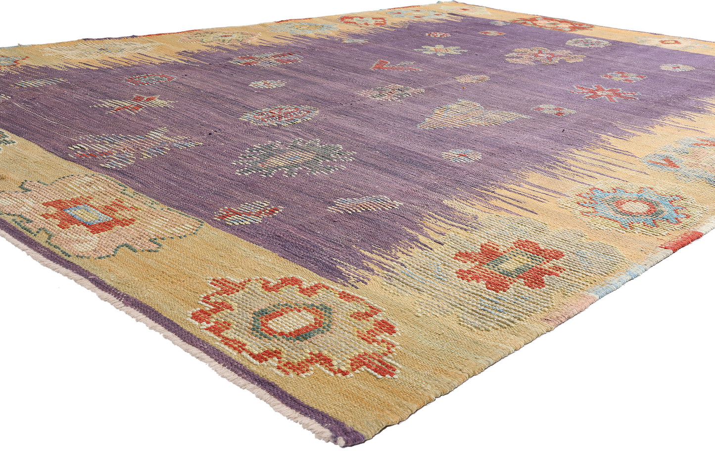 8 x 12 Purple Modern Turkish Kilim Rug 52203