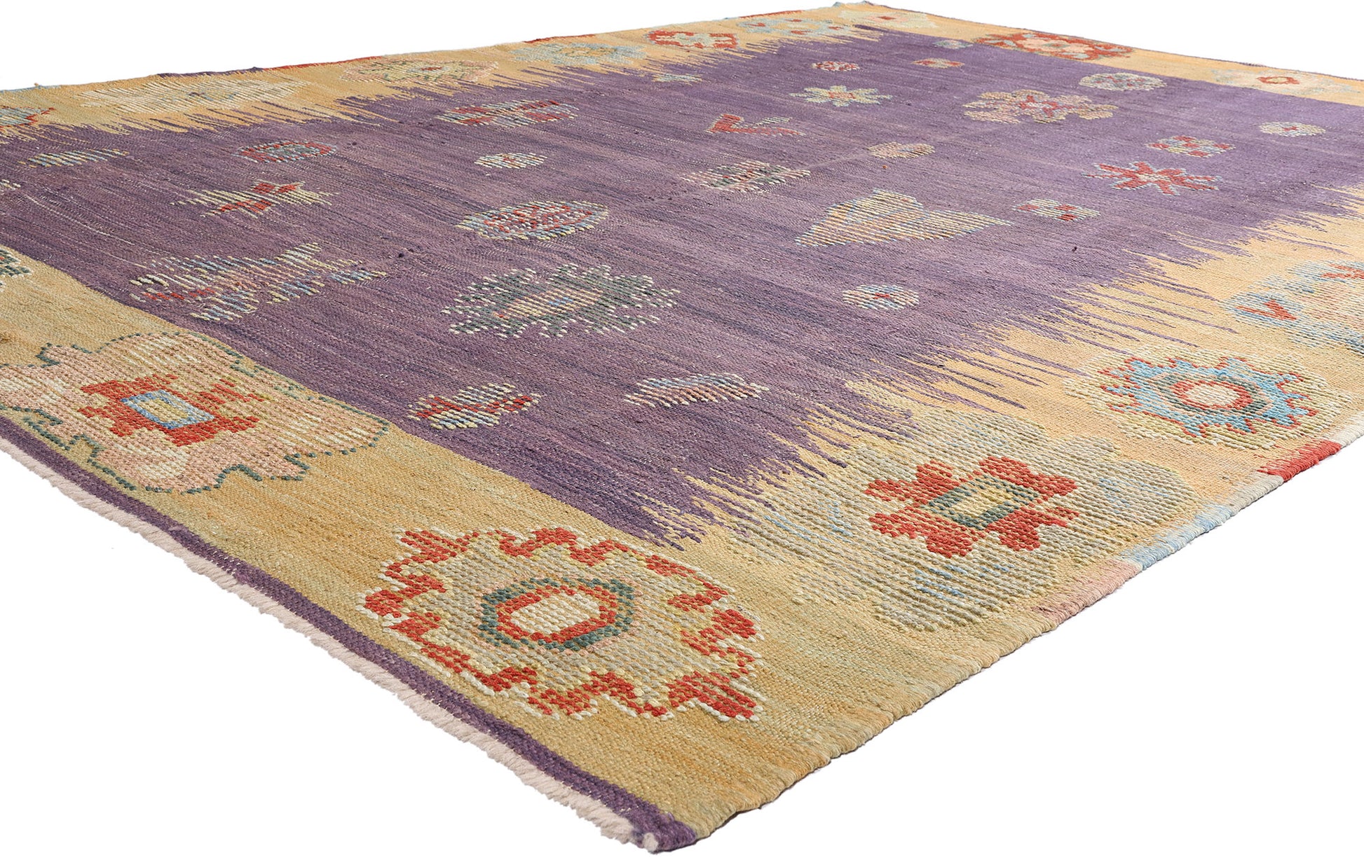 8 x 12 Purple Modern Turkish Kilim Rug 52203