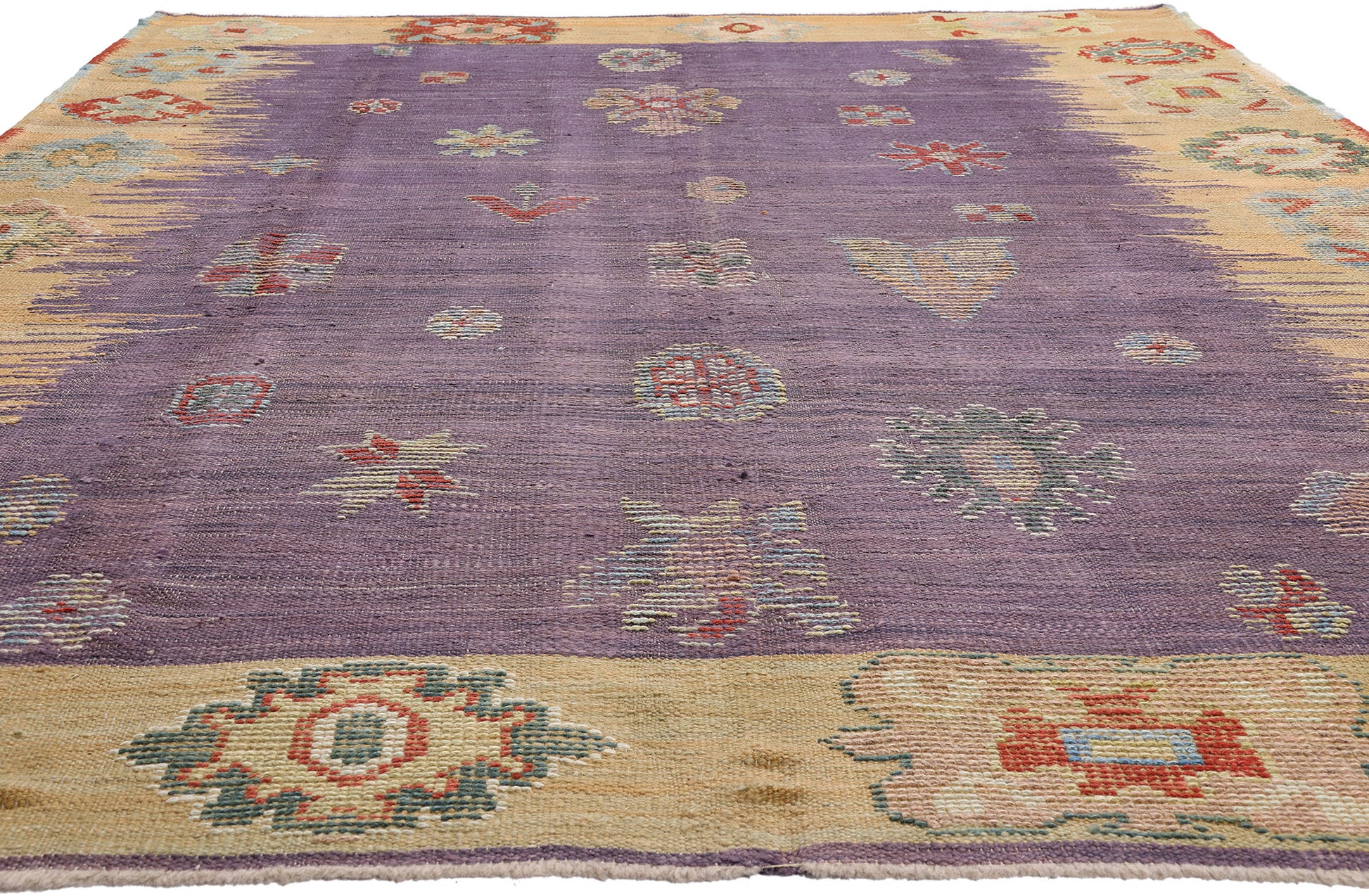 8 x 12 Purple Modern Turkish Kilim Rug 52203