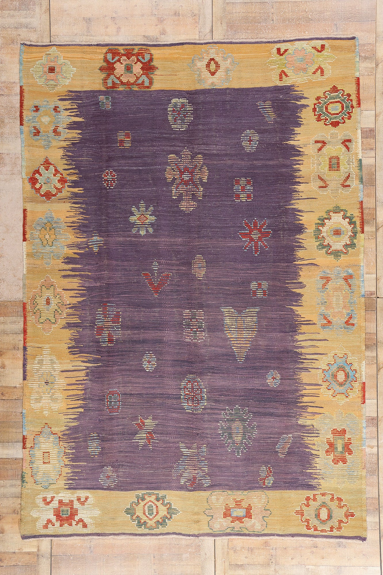 8 x 12 Purple Modern Turkish Kilim Rug 52203