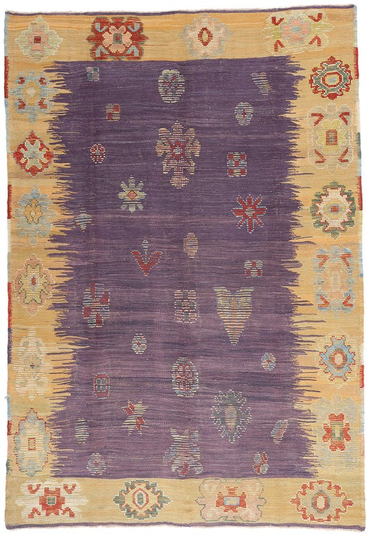 8 x 12 Purple Modern Turkish Kilim Rug 52203