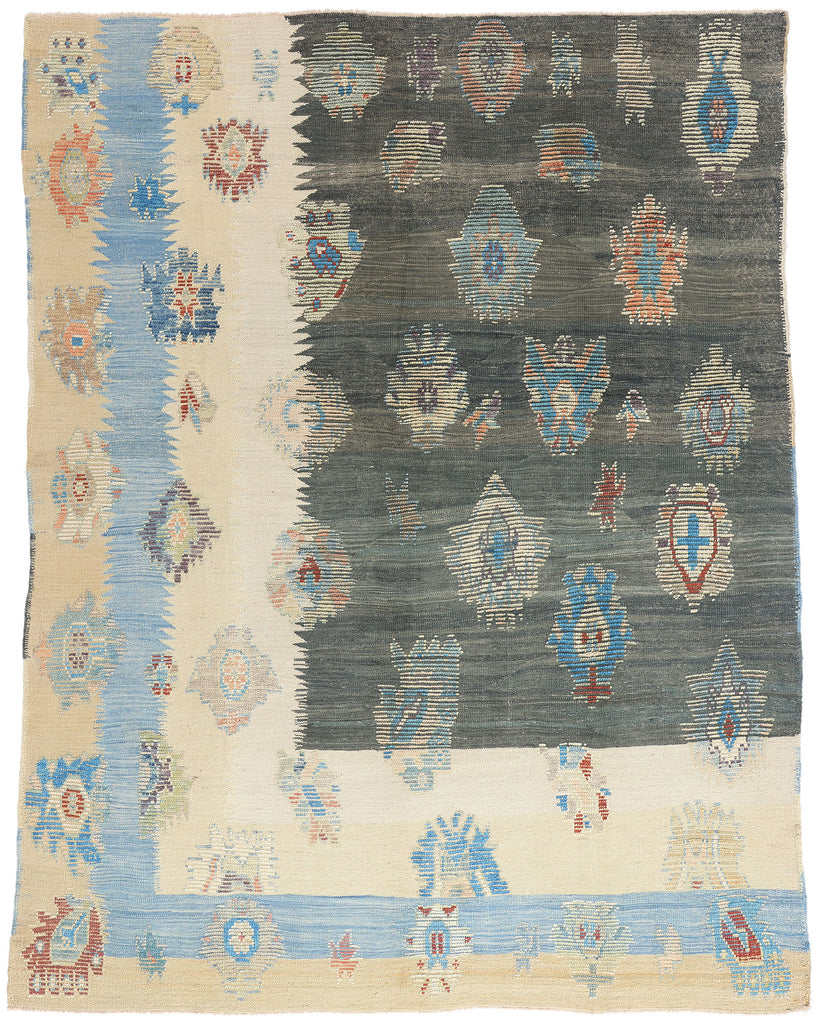 9 x 11 Modern Turkish Kilim Rug 52212
