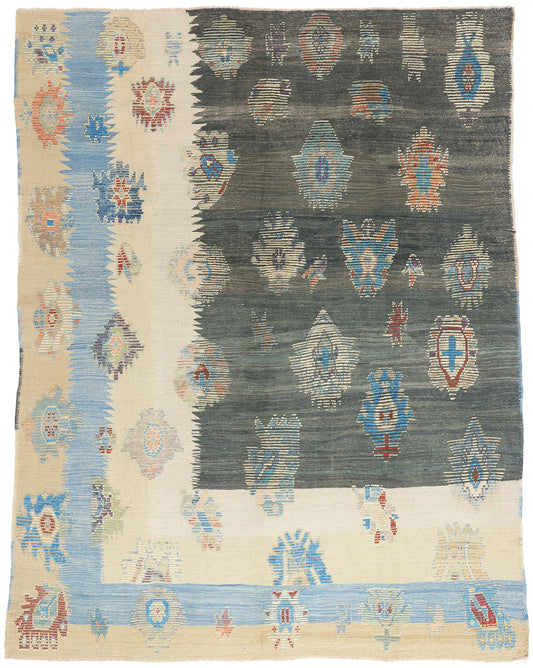 9 x 11 Modern Turkish Kilim Rug 52212