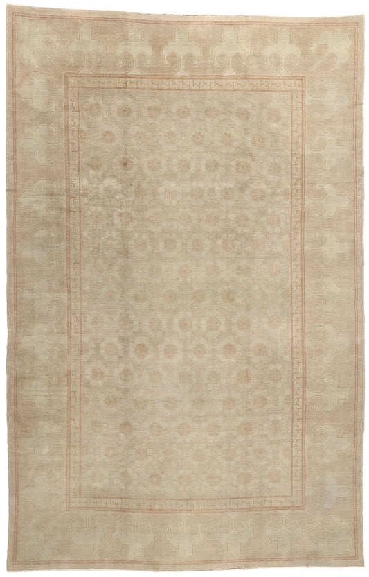 10 x 15 Vintage Muted Turkish Oushak Rug 50866