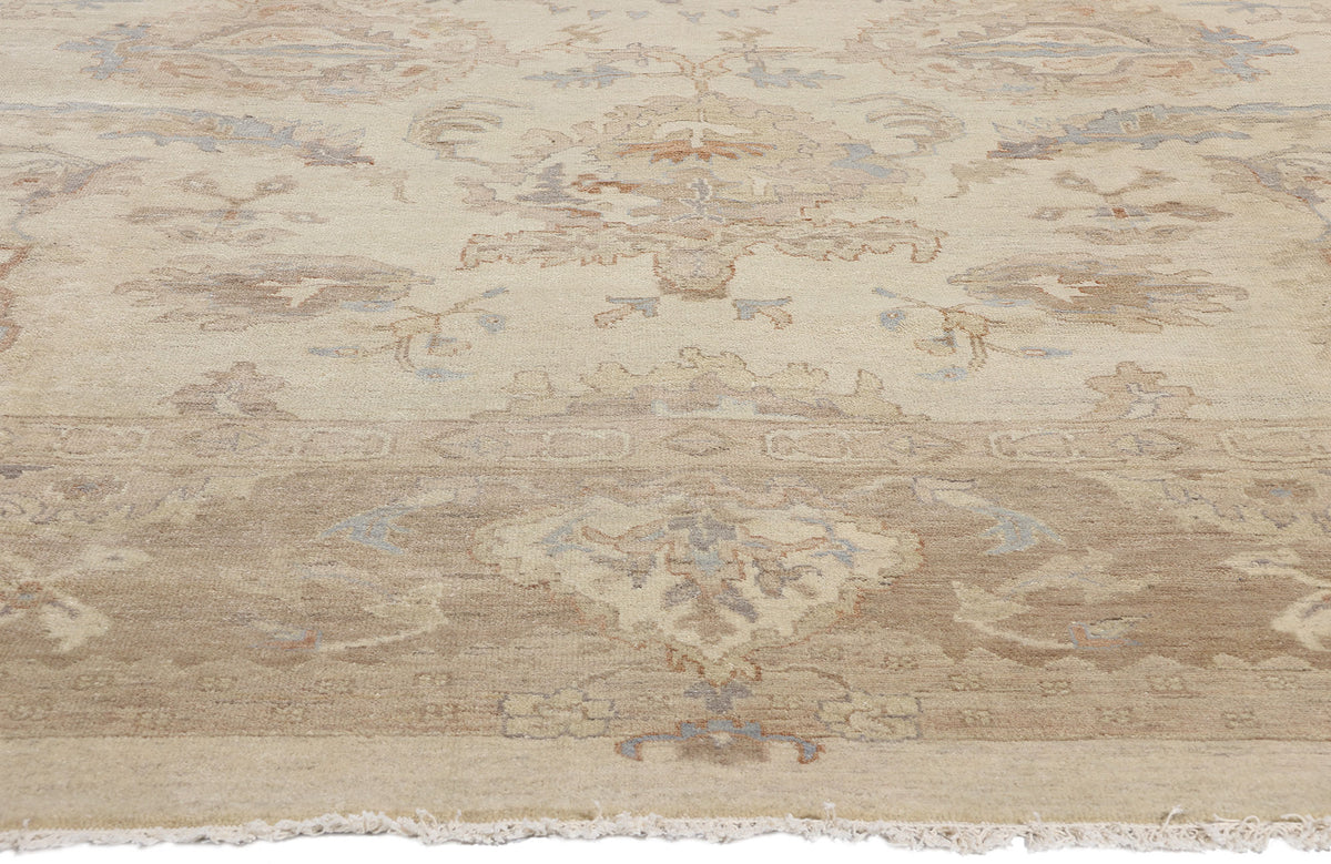 12 x 15 - Beige Indian Oushak Rug - 30425