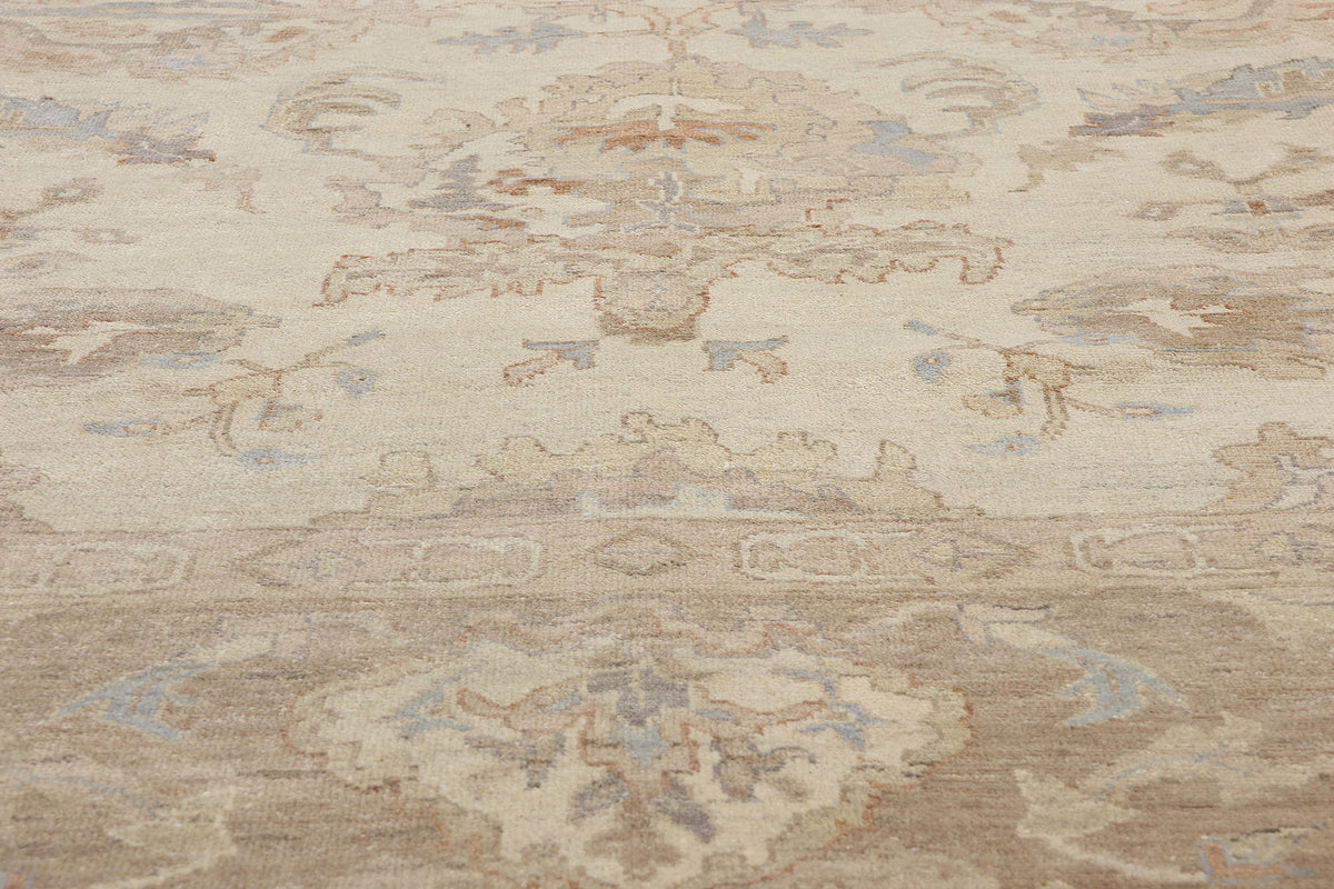 12 x 15 - Beige Indian Oushak Rug - 30425