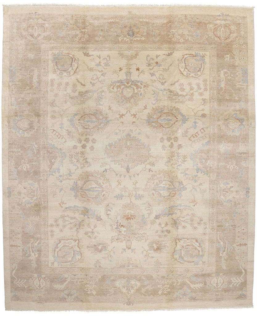 12 x 15 - Beige Indian Oushak Rug - 30425