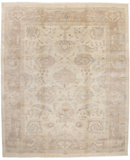12 x 15 - Beige Indian Oushak Rug - 30425