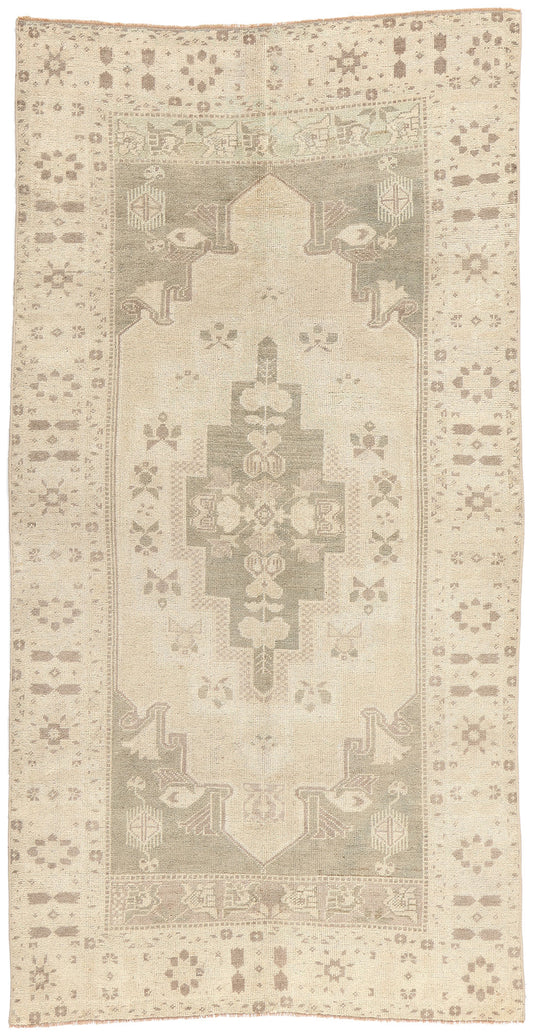 4 x 8 Vintage Turkish Oushak Rug 53676