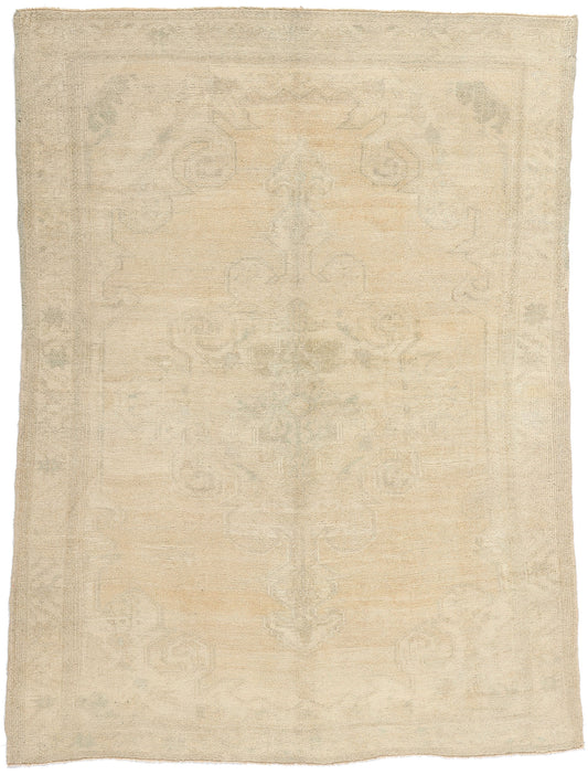 5 x 7 Vintage Muted Turkish Oushak Rug 53558
