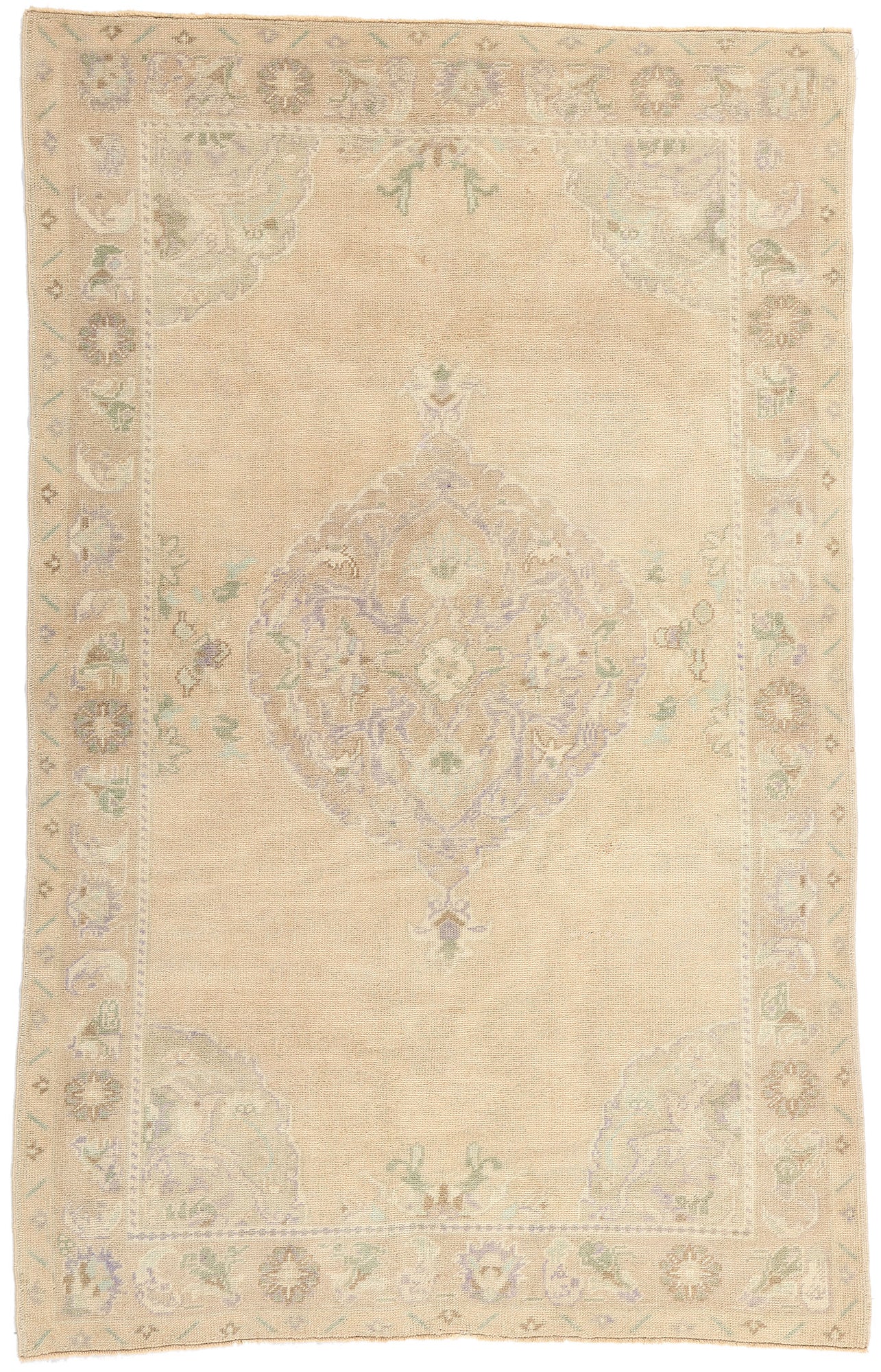 5 x 7 Vintage Muted Turkish Oushak Rug 52961