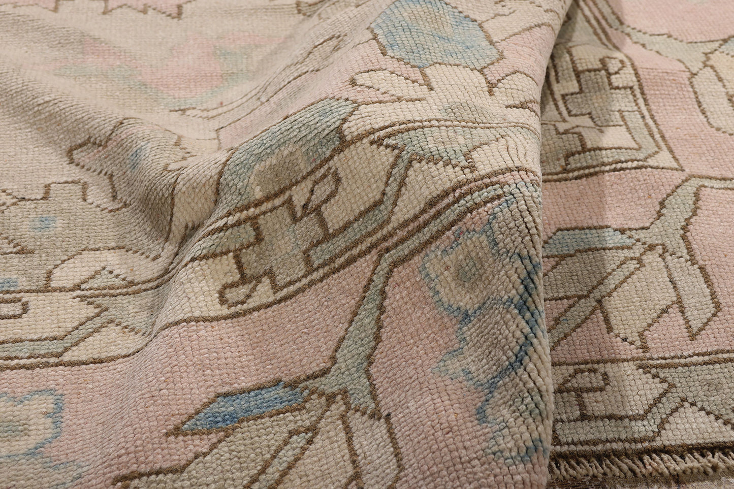 6 x 9 Vintage Pastel Turkish Oushak Rug 53993
