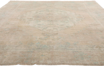 8 x 10 Vintage Muted Turkish Oushak Rug 53994