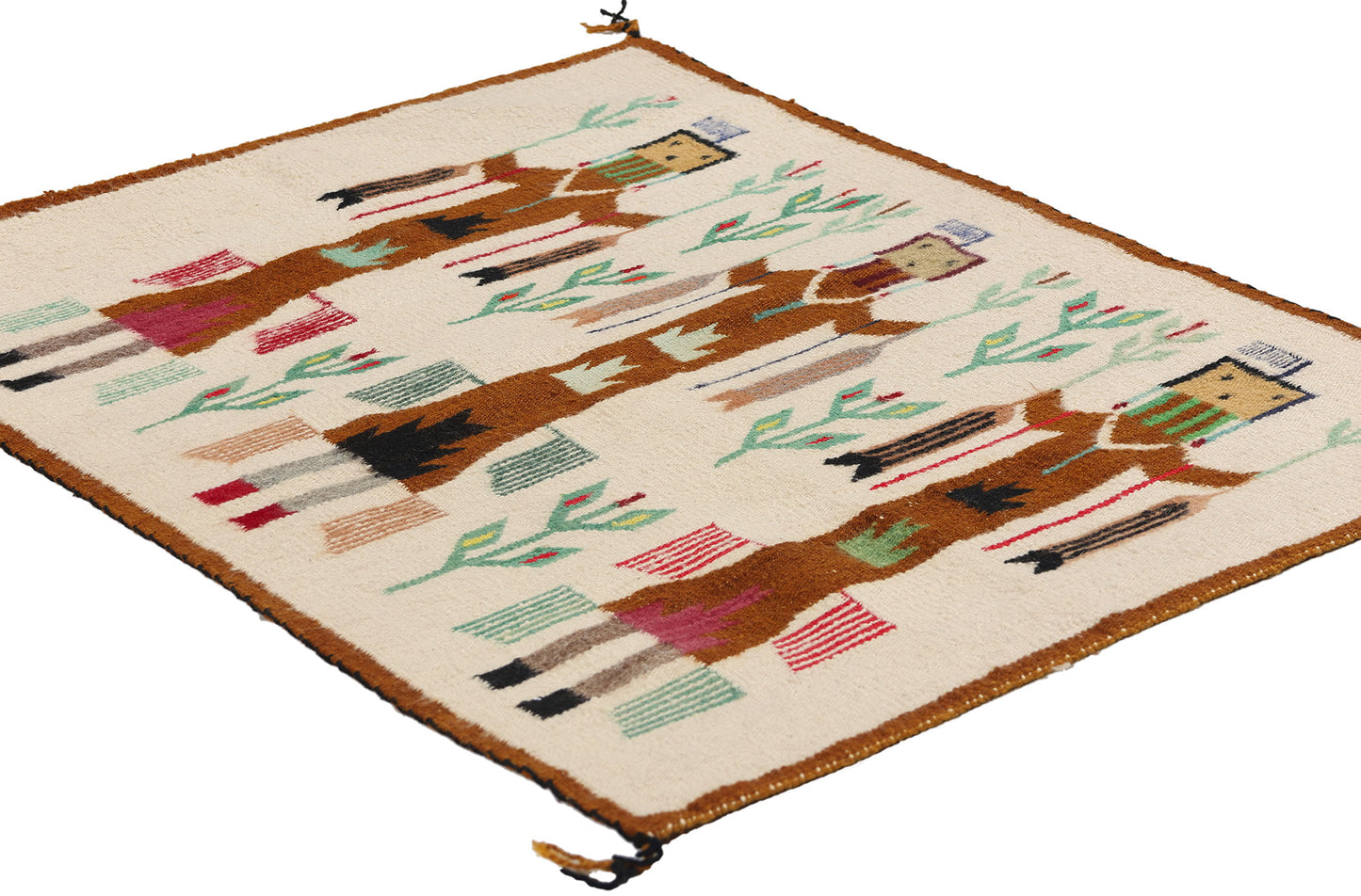 2 x 2 Vintage Yeibichai Navajo Rug 79111