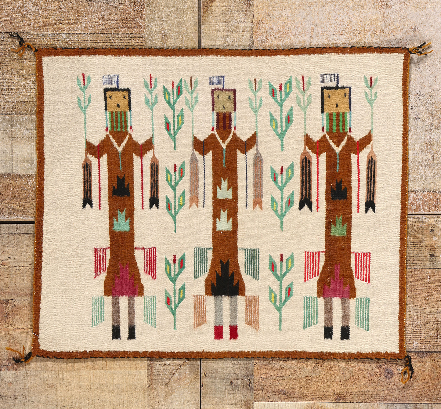 2 x 2 Vintage Yeibichai Navajo Rug 79111