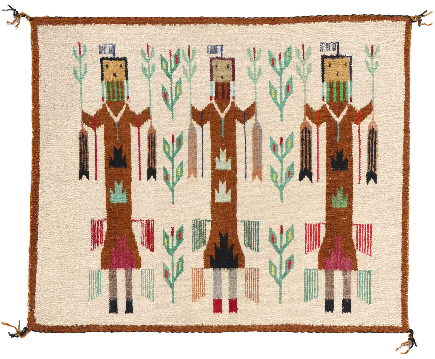 2 x 2 Vintage Yeibichai Navajo Rug 79111