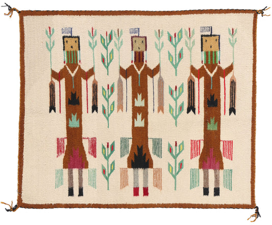 2 x 2 Vintage Yeibichai Navajo Rug 79111