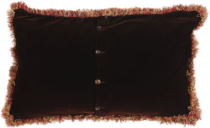 2 x 3 Antique Needlepoint Shorthorn Ox Tapestry Pillow 79144