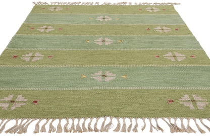 5 x 7 Nils Nilsson Vintage Swedish Rollakan Rug 79034
