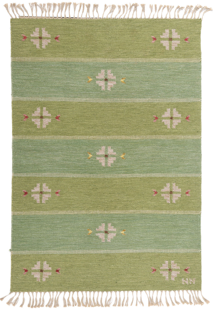 5 x 7 Nils Nilsson Vintage Swedish Rollakan Rug 79034