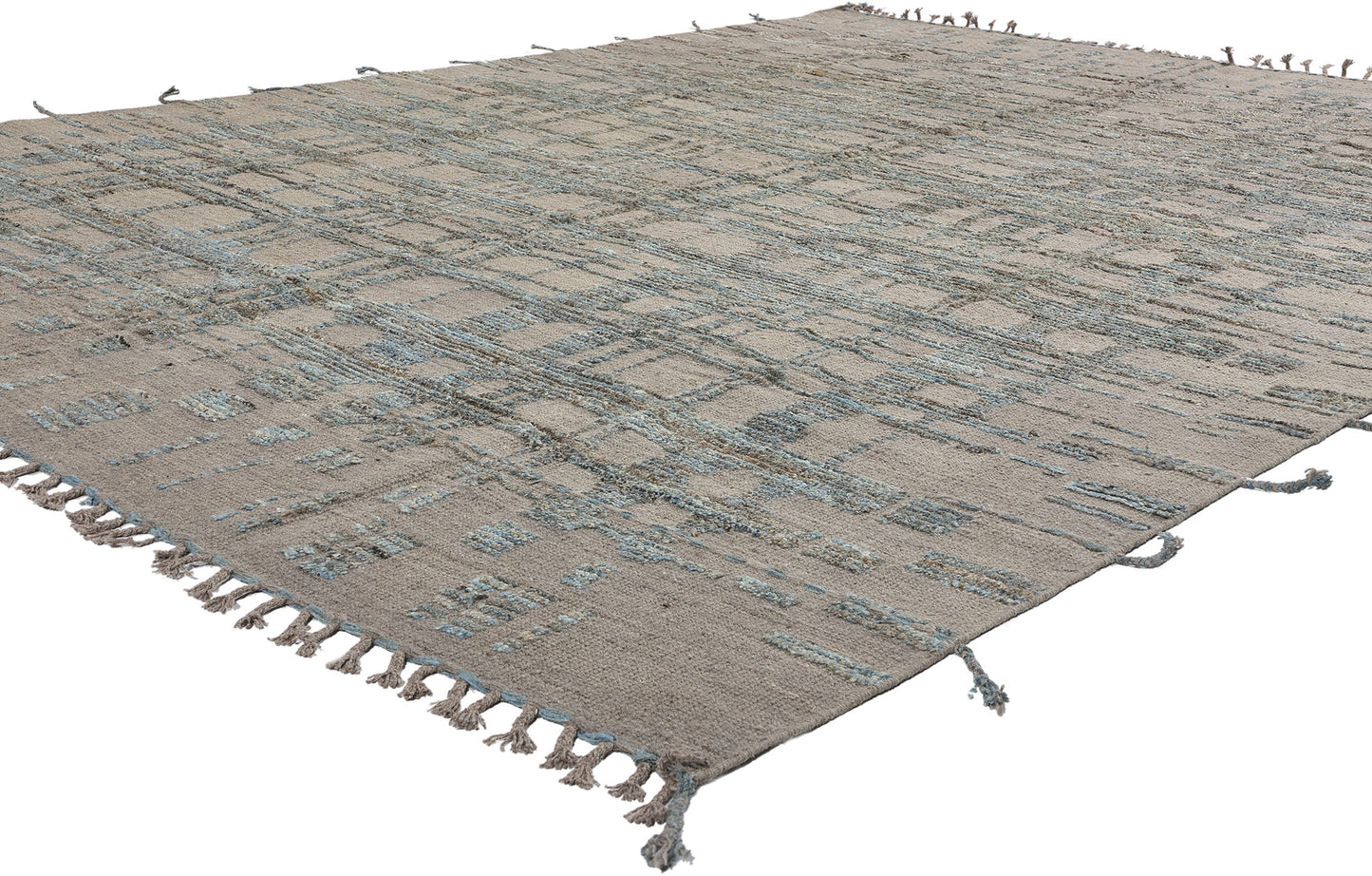 9 x 12 Organic Modern Brutalist Moroccan Rug 81149