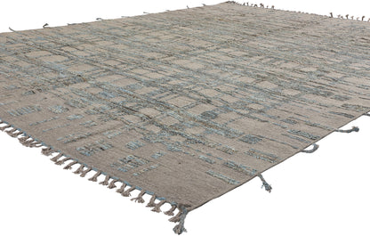 9 x 12 Organic Modern Brutalist Moroccan Rug 81149