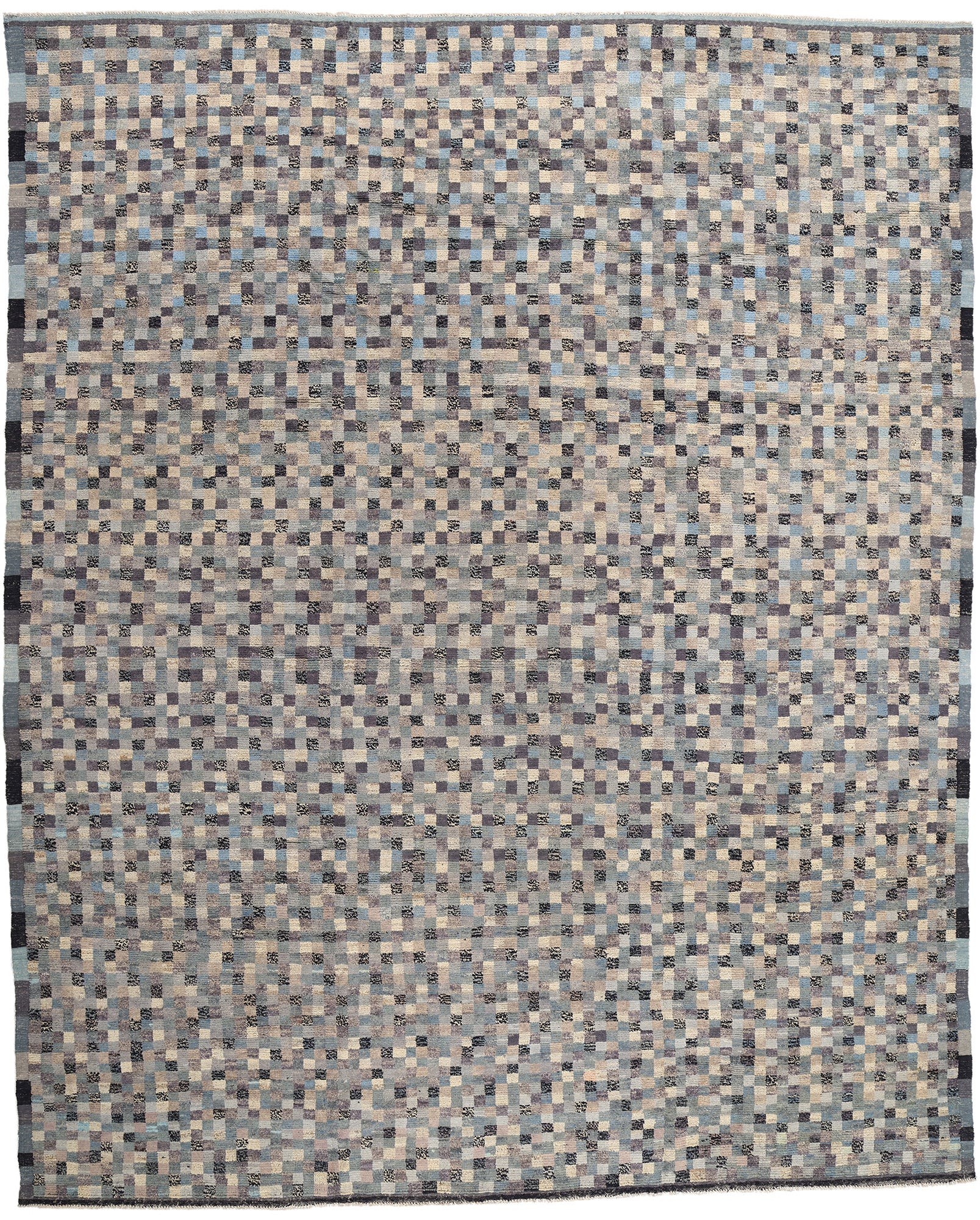 12 x 15 Modern Bauhaus Checkered Moroccan Rug 81053