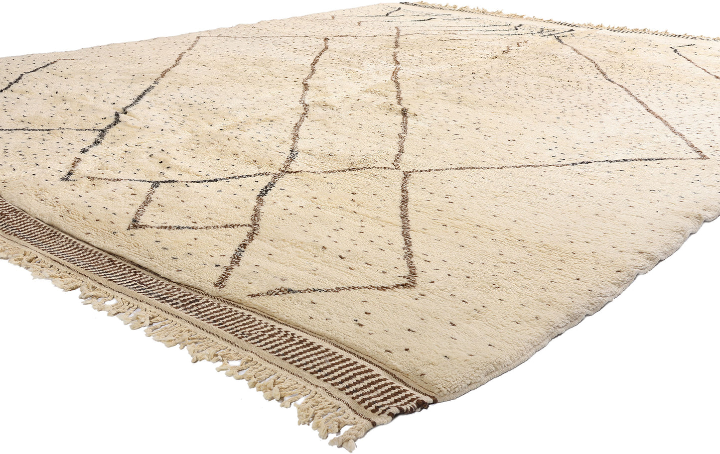 11 x 12 - Organic Modern Beni Mrirt Moroccan Rug - 21152