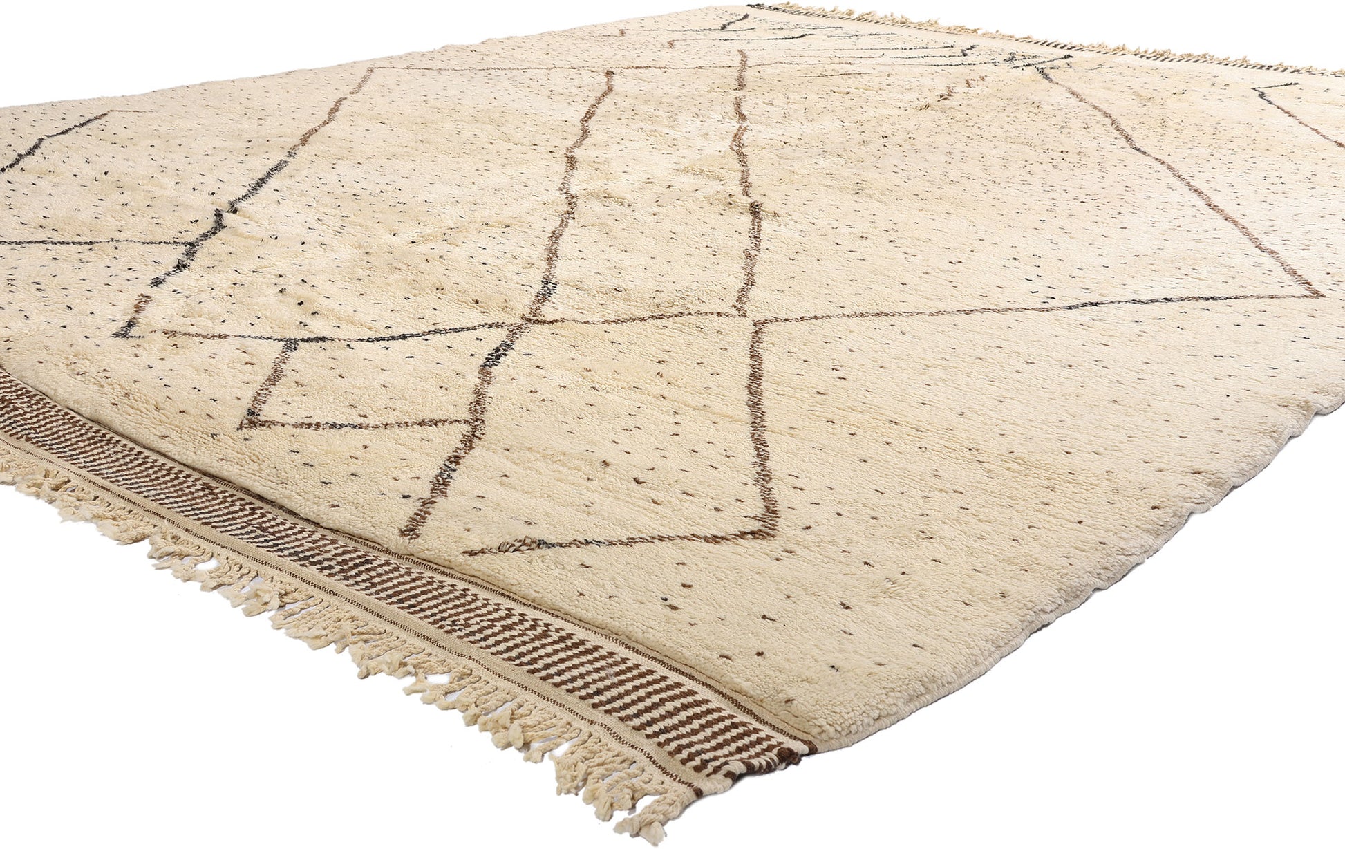 11 x 12 - Organic Modern Beni Mrirt Moroccan Rug - 21152