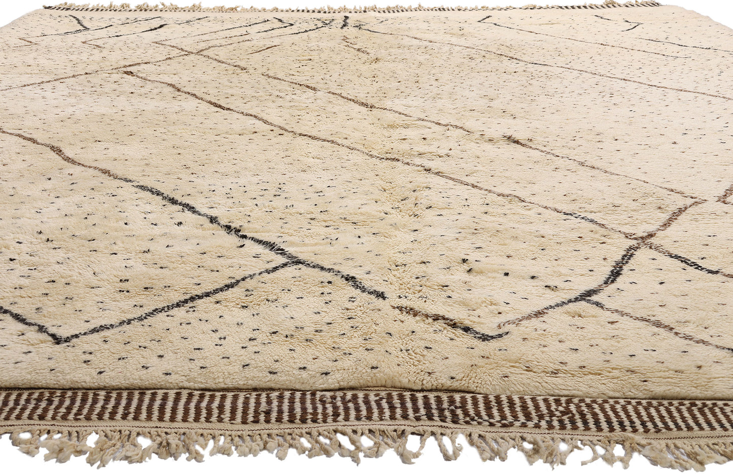 11 x 12 - Organic Modern Beni Mrirt Moroccan Rug - 21152