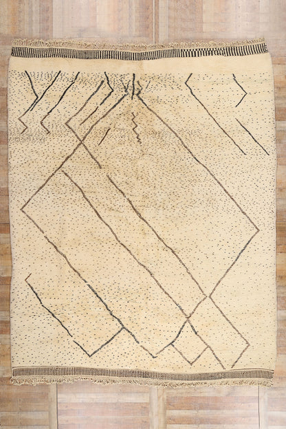 11 x 12 - Organic Modern Beni Mrirt Moroccan Rug - 21152