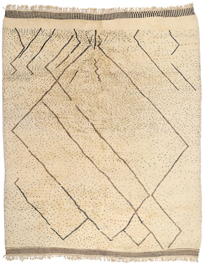 11 x 12 - Organic Modern Beni Mrirt Moroccan Rug - 21152