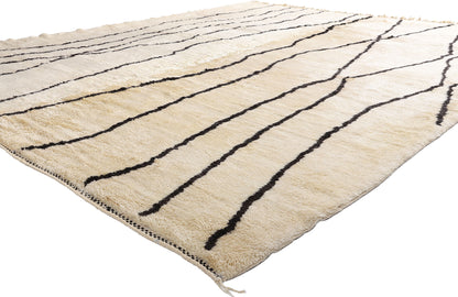 11 x 13 - Organic Modern Beni Mrirt Moroccan Rug - 21123