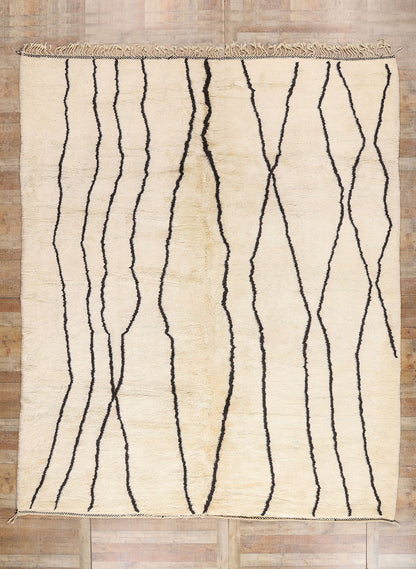 11 x 13 - Organic Modern Beni Mrirt Moroccan Rug - 21123