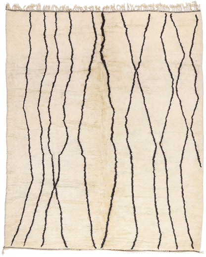 11 x 13 - Organic Modern Beni Mrirt Moroccan Rug - 21123