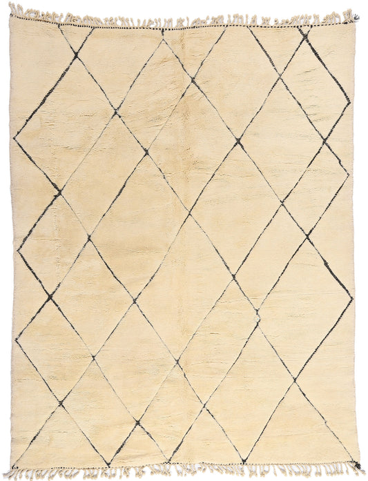 9 x 12 - Organic Modern Beni Mrirt Moroccan Rug - 21175