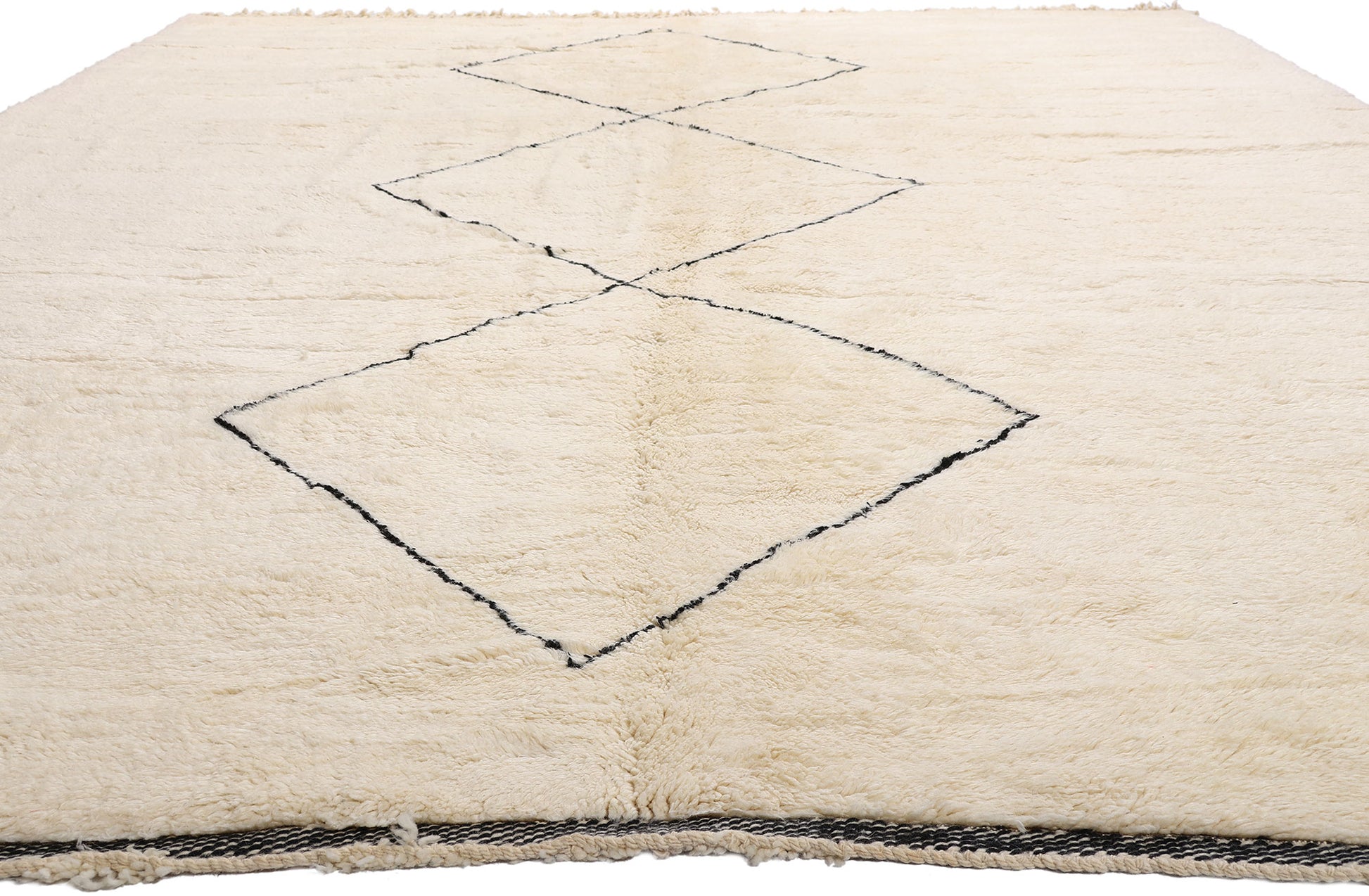 11 x 16 - Organic Modern Beni Ourain Moroccan Rug - 21137