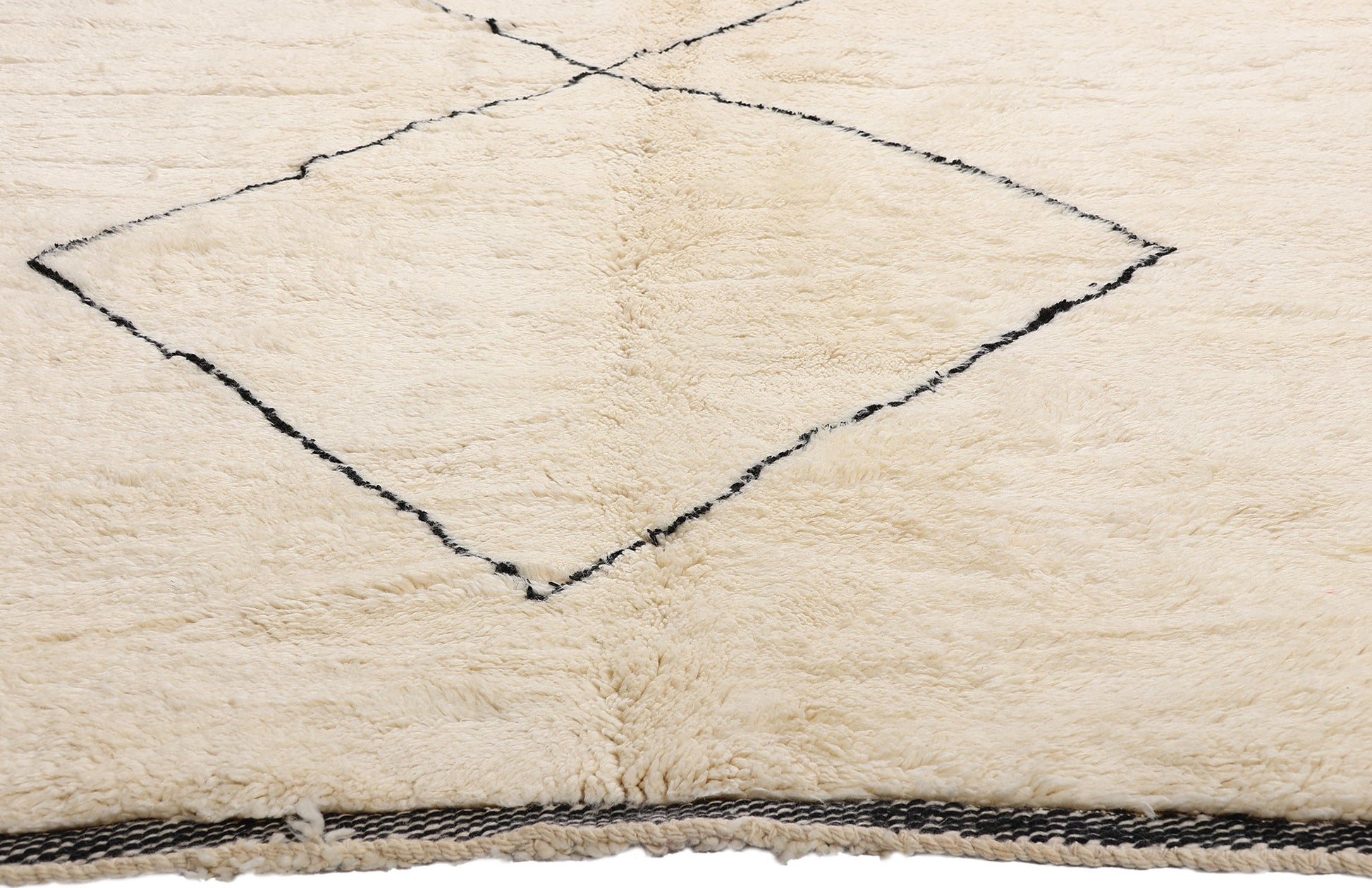 11 x 16 - Organic Modern Beni Ourain Moroccan Rug - 21137